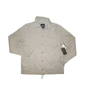 Vans Torrey Canvas C Jacket Tan Mens Size S Snap Front Drawstring Hem